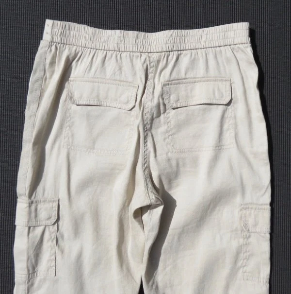 79 美元 CHICO’S 天然弹力亚麻棉休闲工装作物裤子尺寸 0 4 6 二手状况完好 — 第 4/4 张图片