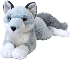 Sun Lemon Knee Wolf Size M Cuddly Plush Doll Fluffy Wolf Lap Stuffed P-4992
