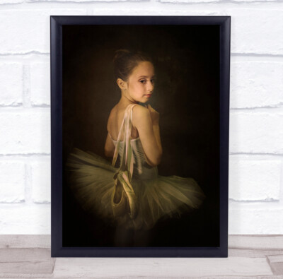 Ballerina Bailarina Ballet Dance Portrait Baby Wall Art Print