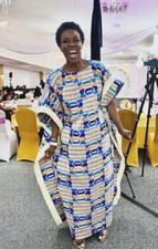 "THE QUEEN" Authentic Handwoven Kente Kaftan S/M, L/XL 
