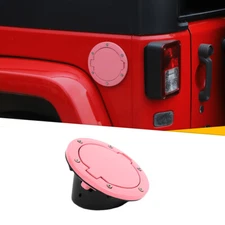 Pink Fuel Filler Door Gas Tank Cap Cover Trim For Jeep Wrangler JK Accessories