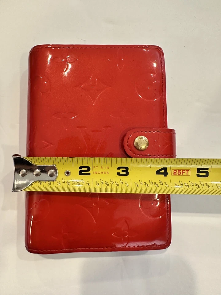 Authentic Louis Vuitton Orange Sunset Vernis Agenda PM With COA - Image 3 of 4