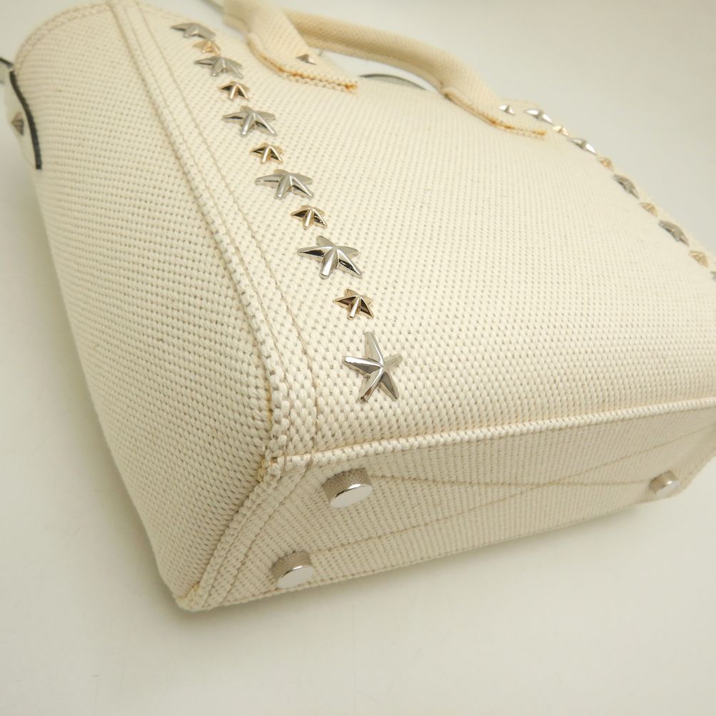 JIMMY CHOO Tote Bag Pegasi S Star studs 2WAY CXH211 Canvas JIMMY CHOO Tote Bag Pegasi S Star studs 2WAY CXH211 Canvas