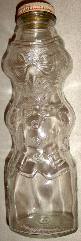 H. Fox & Co. Inc. Two Sided Fox Pour A Drink Bottle Coin Bank 1940s - 1950s RARE