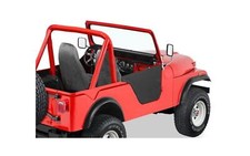 Bestop 53027-01 Pair Of Black Crush Fabric Lower Half Doors For 76-83 Jeep Cj5