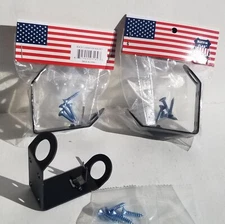 12 PACK Genuine Ruffin Flagmakers Classroom Flag Staff Holder Black USA Brackets