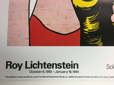 The Kiss by Roy Lichtenstein Rare 1993 Guggenheim Museum Poster