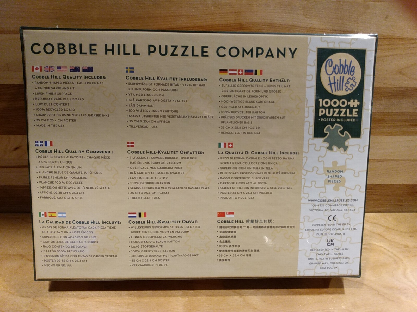 Happiness Flower Press 1000 Piece Jigsaw Puzzle Cobble Hill New ...