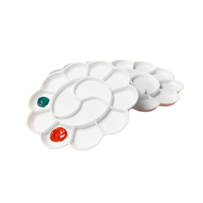 Paint Palette 10 13 18 Well Pallet Plastic Childrens Craft Acrylic Watercolours