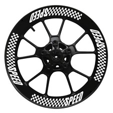 Kit 4 adesivi interno Cerchi Moto racing wheels ruote 17 Pollici inner rim INT07