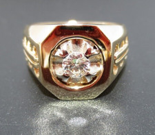 STUNNING 14K YG MEN'S DIAMOND RING 0.25 ct SZ 7 6.67 grams  AI-1777 