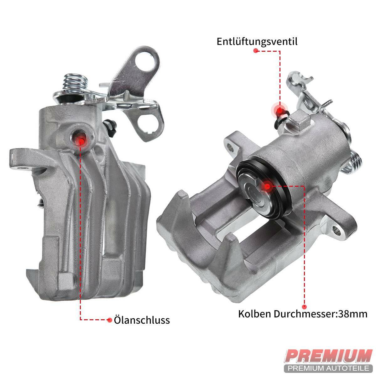 RIDEX Bremssattel Hinten Für Jeep Wrangler & Dodge Nitro - Komplettsatz Mit Halterahmen