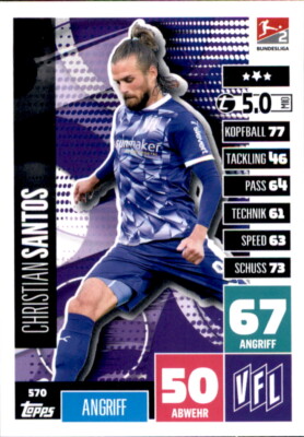 Match Attax Extra 20/21 - 570 Christian Santos 2. Bundesliga