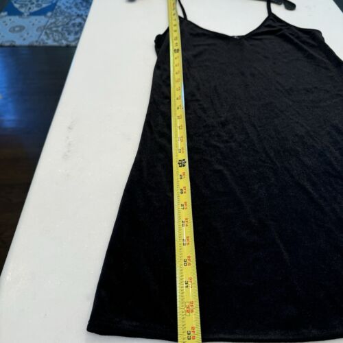 BRANDY š¤MELVILLE Little Black Velour Dress One Size - Picture 11 of 11