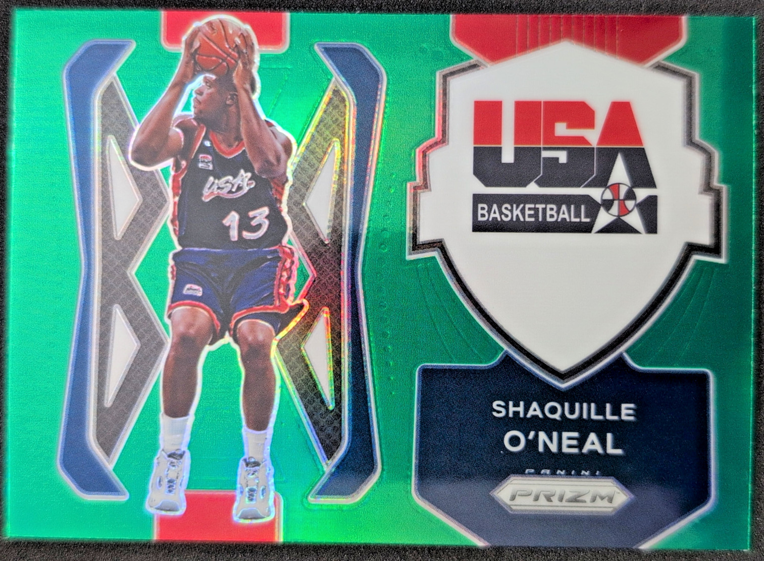 2021-22 Panini Prizm - USA Basketball Shaquille O'Neal #10 Green Prizm