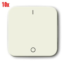 10x Busch-Jaeger Interruttore Altalena Con I/O Stampa Duro 2000 Crema 2502-212