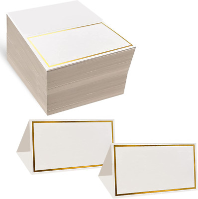 Evaster Place Cards Pack of 100 Premium Tent Name Place Cards for Table Setting