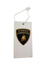 Automobili Lamborghini Preisschild Anh&auml;nger Wei&szlig; Original Stier Wappen