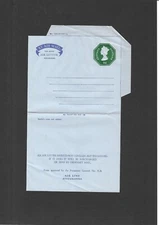GB Stationery STO QEII 9d embossed 'Air Line' Air Mail Letter Sheet H&B ASP58