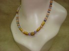 LOVELY VINTAGE GENUINE GEMSTONE NECKLACE! AMETHYST, JASPER, NEPHRITE, ETC.!