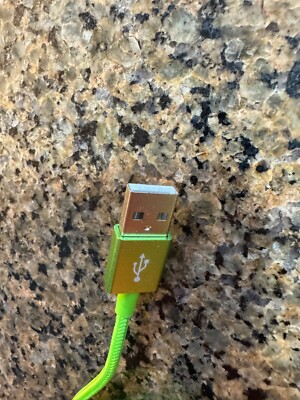USB-A to 8 Pin iPhone Fast Charging/Data Transfer Cable Cord 4' Green Braided