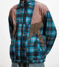 UO URBAN OUTFITTERS MIXED PLAID BLOCKED TRACK JACKET SIZE LARGE NWT 99