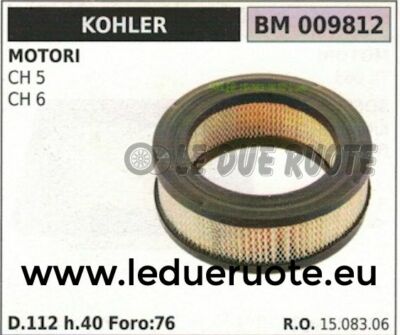 Air Filter Engine Kohler Ch5 Ch6 Ch 5 6 O 112 Holes O 76 H 40 Ebay