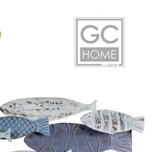 QUADRO METALLO PARETE PANNELLO DECORATIVO ARREDO PESCI PESCE BLU 117*5*34 CM - Foto 2 di 11
