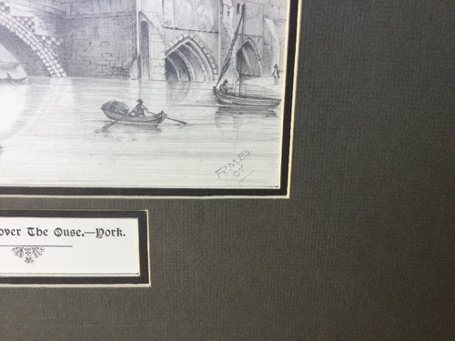 York Bridge R.M.B Dated 07 Pencil Drawing - Picture 3 of 3