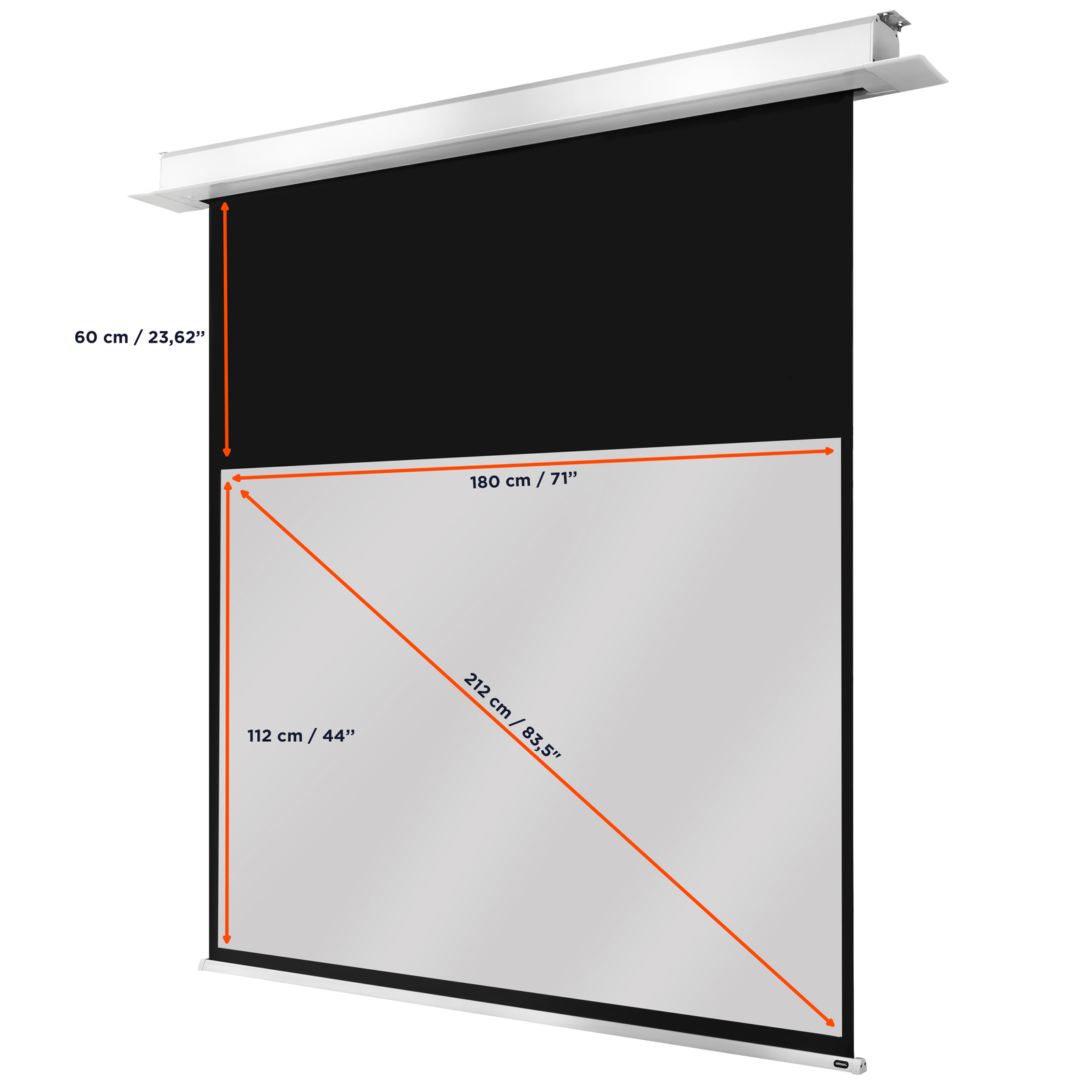 Thumbnail - Celexon Deckeneinbauleinwand Motor Professional Plus 180 X 112 Cm