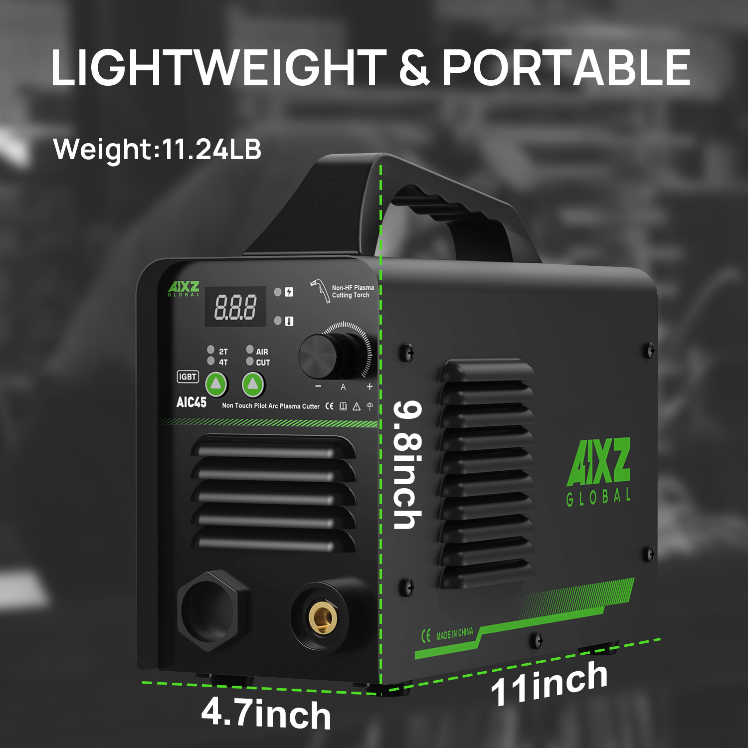 AIXZ 45 Amp Non-HF Plasma Cutter , Non-Touch Pilot Arc Cutting Machine 110/220V