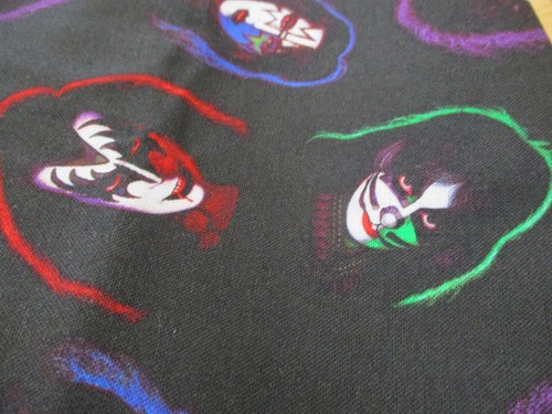 Kiss Rock Band Fabric- Cotton One Full Yard 36"x 44" Wide (Black or White) - Picture 5 of 22