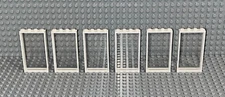 Lego Door Frames White 1x4x6 (60596) + Clear Glass (57895) Lot of 6