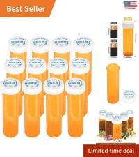 Push-Down and Turn 60 Dram Medication Bottles - 12pcs Child-Safe Containers