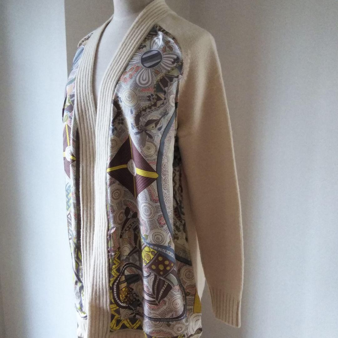 USED AUTHENTIC HERMﾃS SCARF-PATTERNED CARDIGAN, P… - image 2