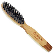 GBRD1 Small Travel Men'S Mustache and Beard Brush, Natural Boar Bristle for Flaw