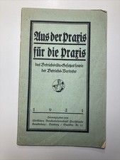 1921 Frühe Schrift zu Betriebsrat / Betriebs...