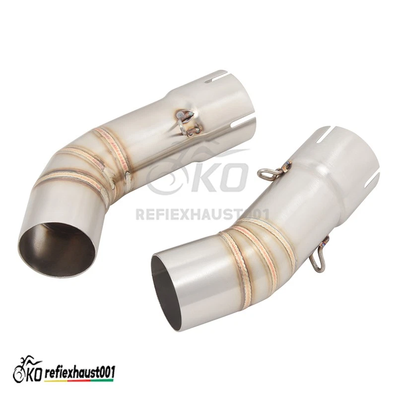 Para Ducati 848 1098 1198 Deslizable 51mm Tubo Medio de Escape Conexión Tubo Medio Acero Foto 3 de 4