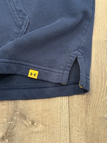 UNDER ARMOUR Project Rock Hoodie Short-Sleeve Sweatshirt XL Dark Blue - Picture 10 of 13