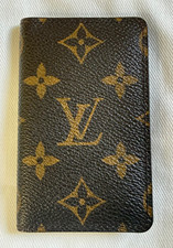 Authentic LOUIS VUITTON LV Monogram Leather Card Wallet Slim Card Holder