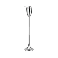 Chrome Stainless Steel Floor Standing Outdoor Ashtray with Lid