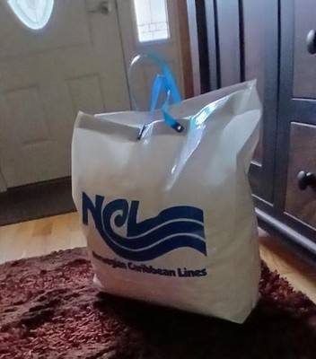 Norwegian Caribbean Lines (NCL) plastic shopping bag 1970s -- used in USVI