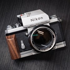 Wooden QR handheld L-shaped bracket suitable for Nikon F camera alloy base plate