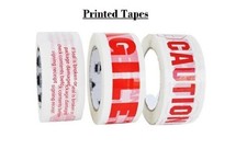 Printed Tape Caution Fragile Stop Sign Tamper Evident Select Size Quantity