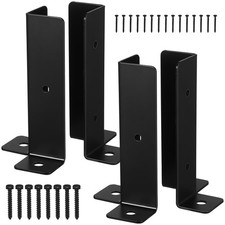 4 Pcs Fence Post Brackets Support Supports Fixing Deck Base Wood
