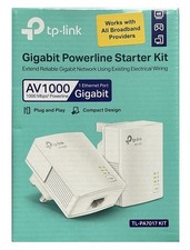 TP-Link TL-PA7017 Kit AV1000 Gigabit Powerline Starter Kit - NEW, SEALED, UK