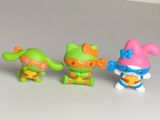 McDonald  s Hello Kitty x Teenage Mutant Ninja Turtles Figure Lot of 3 TMNT