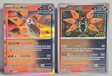 Iron Moth 028/182 Reverse Holo + 9/64 Holo Rare, S&V Pokemon TCG NM-LP+ 