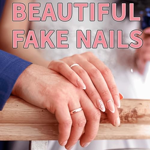 Glitzer French Tip Nägel Long Press on Nails Sarg Fake Nails Press-Heart5 - Bild 7 von 7