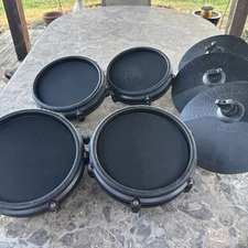 Lot 3 - 10"  Cymbals 4 Drum Pads Alesis Nitro DM7X Tested